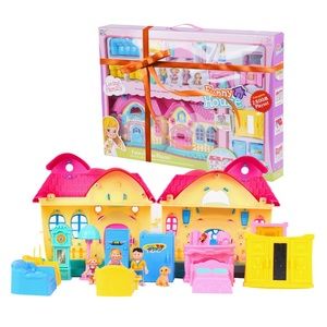 Dollhouse Playset, Princess Castle Set with Fully Furnished Fashion Dollhous Toy
